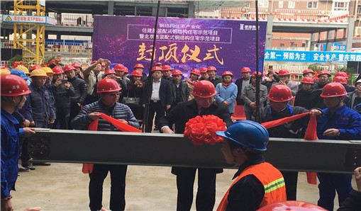 天津奥特浦斯机电设备有限公司受邀参加北京建谊成寿寺项目封顶仪式