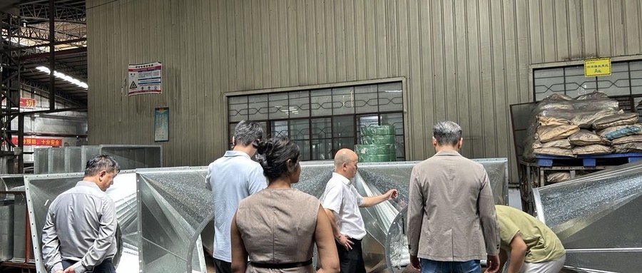 多国海外客户实地考察镒辰工厂：50+海外项目背书，风管桥架出口配套再获认可